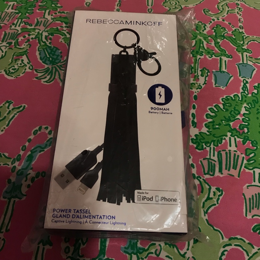 Rebecca Minkoff Power Tassel for iPod iPhone Lightning Keychain USB